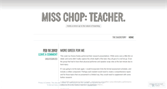 Desktop Screenshot of misschop.wordpress.com