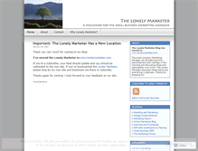 Tablet Screenshot of lonelymarketer.wordpress.com