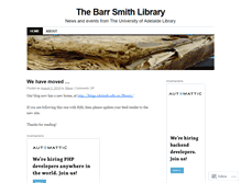 Tablet Screenshot of barrsmithlibrary.wordpress.com