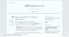 Desktop Screenshot of meperspective.wordpress.com