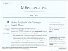 Tablet Screenshot of meperspective.wordpress.com