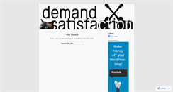 Desktop Screenshot of demandsatisfaction.wordpress.com