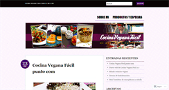 Desktop Screenshot of cocinaveganafacil.wordpress.com