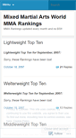 Mobile Screenshot of mmarankings.wordpress.com