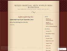 Tablet Screenshot of mmarankings.wordpress.com