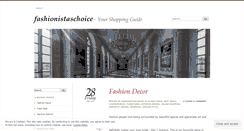 Desktop Screenshot of fashionistaschoice.wordpress.com