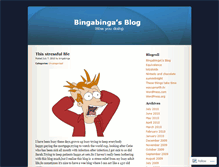 Tablet Screenshot of bingabinga.wordpress.com