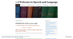 Desktop Screenshot of msleoncespeech.wordpress.com