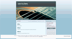 Desktop Screenshot of leaveittocleaver.wordpress.com