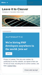 Mobile Screenshot of leaveittocleaver.wordpress.com
