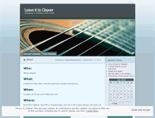 Tablet Screenshot of leaveittocleaver.wordpress.com