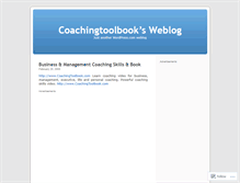 Tablet Screenshot of coachingtoolbook.wordpress.com