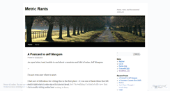 Desktop Screenshot of metricrants.wordpress.com