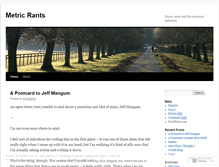 Tablet Screenshot of metricrants.wordpress.com