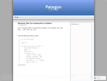 Tablet Screenshot of pategon.wordpress.com