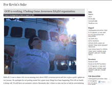 Tablet Screenshot of forkevinssake.wordpress.com