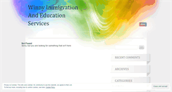 Desktop Screenshot of educationimmigration.wordpress.com