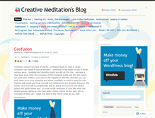 Tablet Screenshot of creativemeditations.wordpress.com