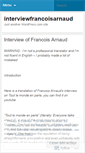 Mobile Screenshot of interviewfrancoisarnaud.wordpress.com