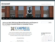 Tablet Screenshot of dcmaxwell.wordpress.com