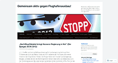 Desktop Screenshot of aktivgegenflughafenausbau.wordpress.com