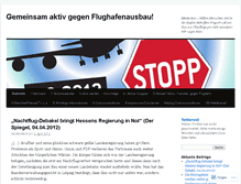 Tablet Screenshot of aktivgegenflughafenausbau.wordpress.com
