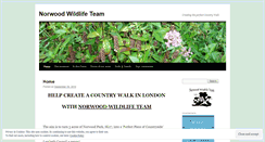 Desktop Screenshot of norwoodparkwildlifeteam.wordpress.com