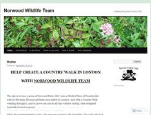 Tablet Screenshot of norwoodparkwildlifeteam.wordpress.com