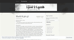 Desktop Screenshot of lion2lamb.wordpress.com