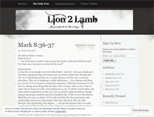 Tablet Screenshot of lion2lamb.wordpress.com