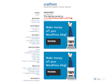 Tablet Screenshot of craftism.wordpress.com