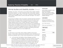 Tablet Screenshot of disabilitystudies101.wordpress.com