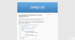 Desktop Screenshot of coding4life.wordpress.com