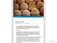 Tablet Screenshot of frangibility.wordpress.com