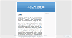 Desktop Screenshot of masr27.wordpress.com