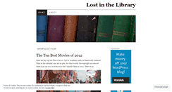 Desktop Screenshot of lostinthelibrary.wordpress.com