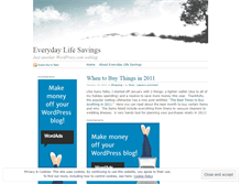 Tablet Screenshot of everydaylifesavings.wordpress.com