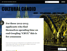 Tablet Screenshot of culturalcandid.wordpress.com