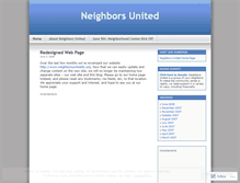 Tablet Screenshot of neighborsunited.wordpress.com