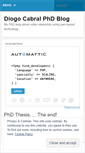 Mobile Screenshot of diogocabralphd.wordpress.com