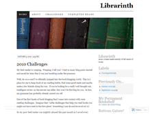 Tablet Screenshot of librarinth.wordpress.com