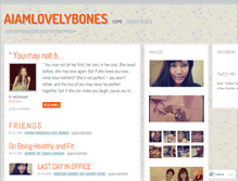 Tablet Screenshot of aiamlovelybones.wordpress.com