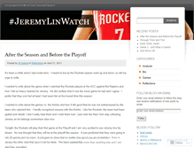 Tablet Screenshot of jeremylinwatch.wordpress.com