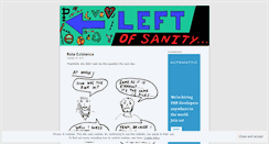 Desktop Screenshot of leftofsanity.wordpress.com