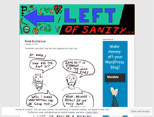 Tablet Screenshot of leftofsanity.wordpress.com