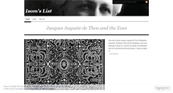 Desktop Screenshot of isomslist.wordpress.com