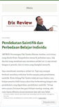 Mobile Screenshot of erixreview.wordpress.com
