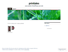 Tablet Screenshot of printtales.wordpress.com