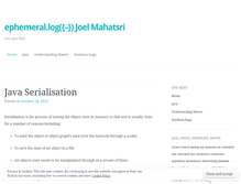 Tablet Screenshot of joelmahatsri.wordpress.com