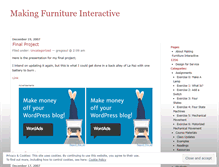 Tablet Screenshot of makingfurnitureinteractive.wordpress.com